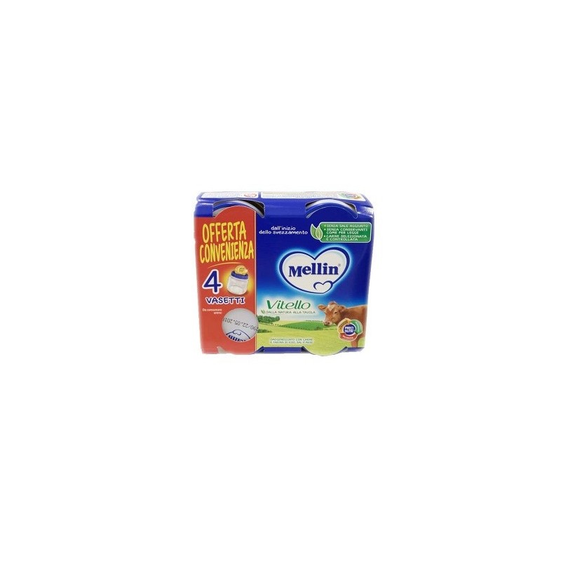 Mellin omogeneizzato vitello 4 pezzi x 80 g