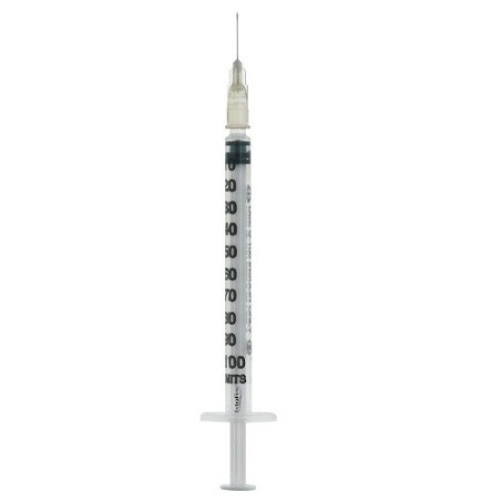 Siringa per insulina extrafine 1ml 100 ui ago removibile 27gauge 0,40x12 mm 1 pezzo