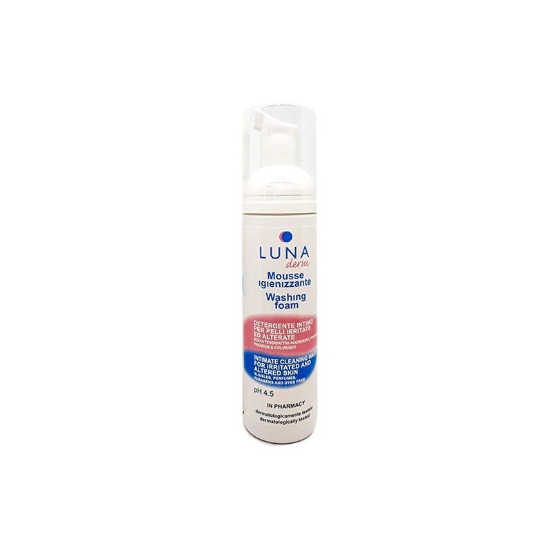 Lunaderm mousse igienizzante detergente intimo pelli irritate ed alterate 150 ml