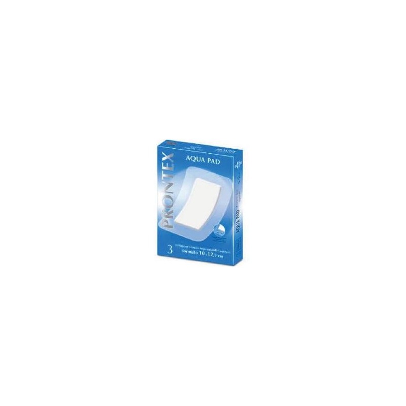 Garza compressa prontex aqua pad 10x12,5 cm 3 pezzi