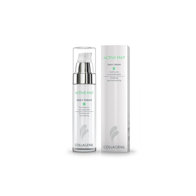 Collagenil active mat daily cream seboregolatrice/purificante per la pelle del viso flacone 50 ml