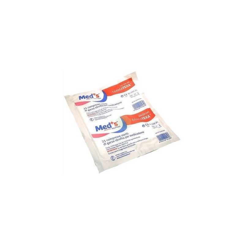 Garza compressa idrofila meds farmatexa 12/8 20x20cm 25 pezzi