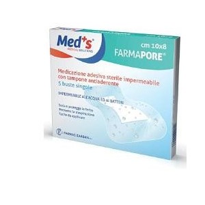 Medicazione meds pore adesiva impermeabile 10x6cm 5 pezzi