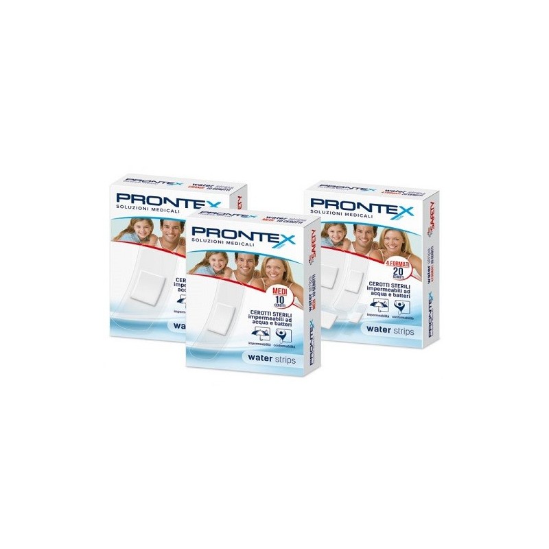 Cerotto prontex water strips assortito 20 pezzi