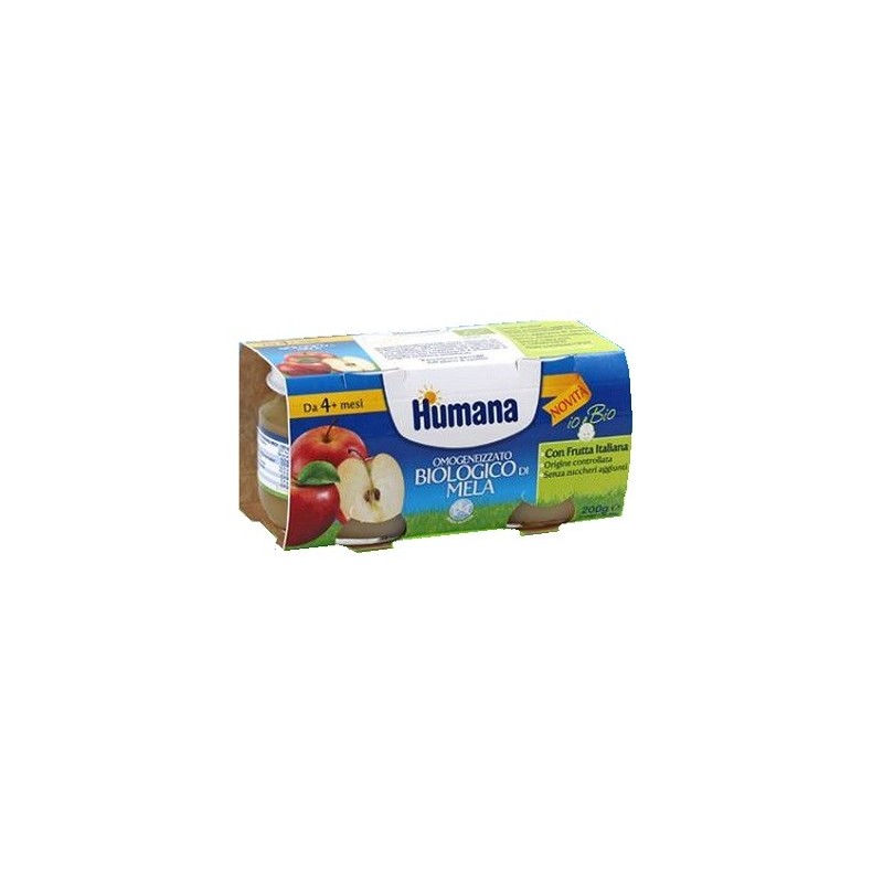Humana omogeneizzato mela bio 2 vasetti 100g
