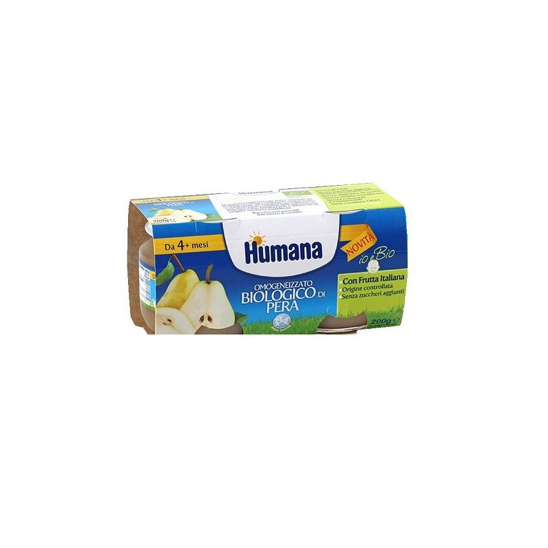 Humana omogeneizzato pera bio 2 vasetti 100 g