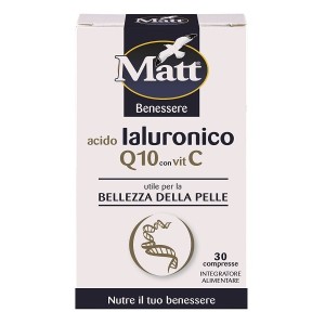 Matt benessere acido ialuronico q10 con vitamina c 30 compresse