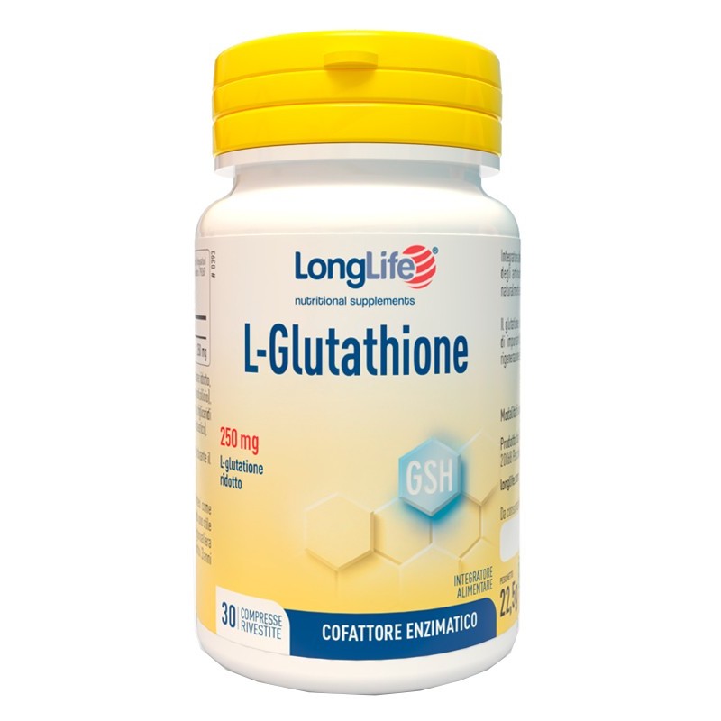 Longlife l-glutathione 250 mg 30 compresse Longlife l-glutathione 250 mg 30 compresse