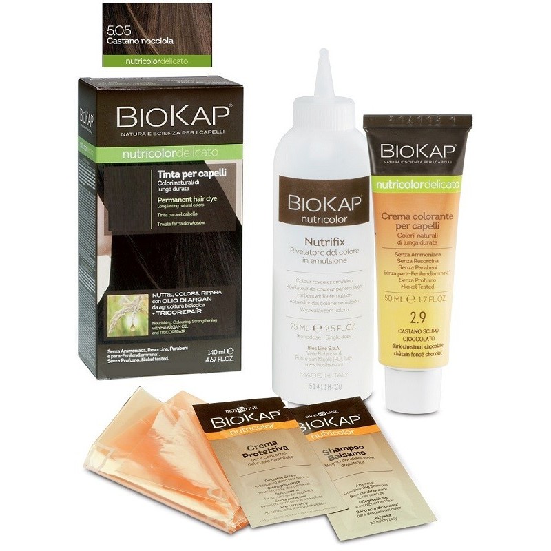 Biokap nutricolor delicato 5,05 castano nocciola tinta tubo+ flacone