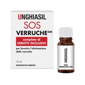 Dispositivo medico per verruche in flacone con pennellino 10ml + 9 cerotti copriverruca