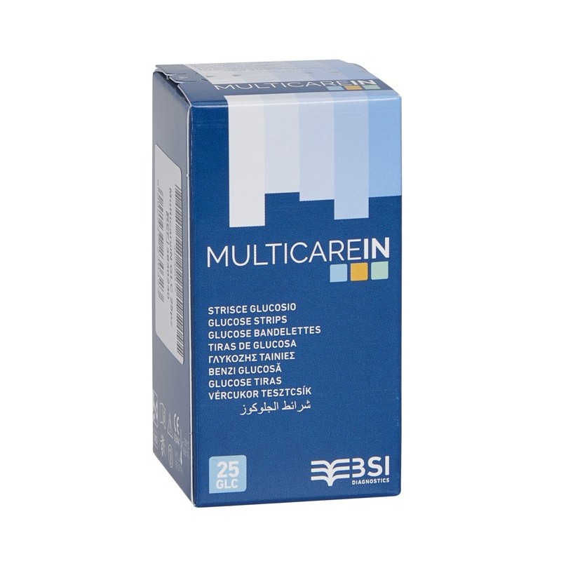 Strisce misurazione glicemia multicare in glucosio elettrodo25 pezzi Strisce misurazione glicemia multicare in glucosio elettrodo25 pezzi