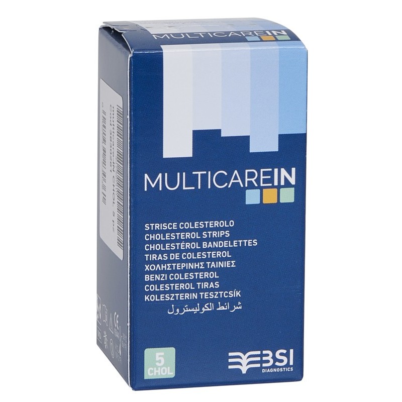 Test colesterolemia multicare in colesterolo in strisce conaspirazione capillare 5 pezzi Test colesterolemia multicare in colesterolo in strisce conaspirazione capillare 5 pezzi