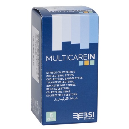 Test colesterolemia multicare in colesterolo in strisce conaspirazione capillare 5 pezzi