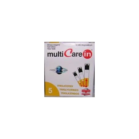 Test trigliceridi multicare in strisce con aspirazione capiillare 5 pezzi