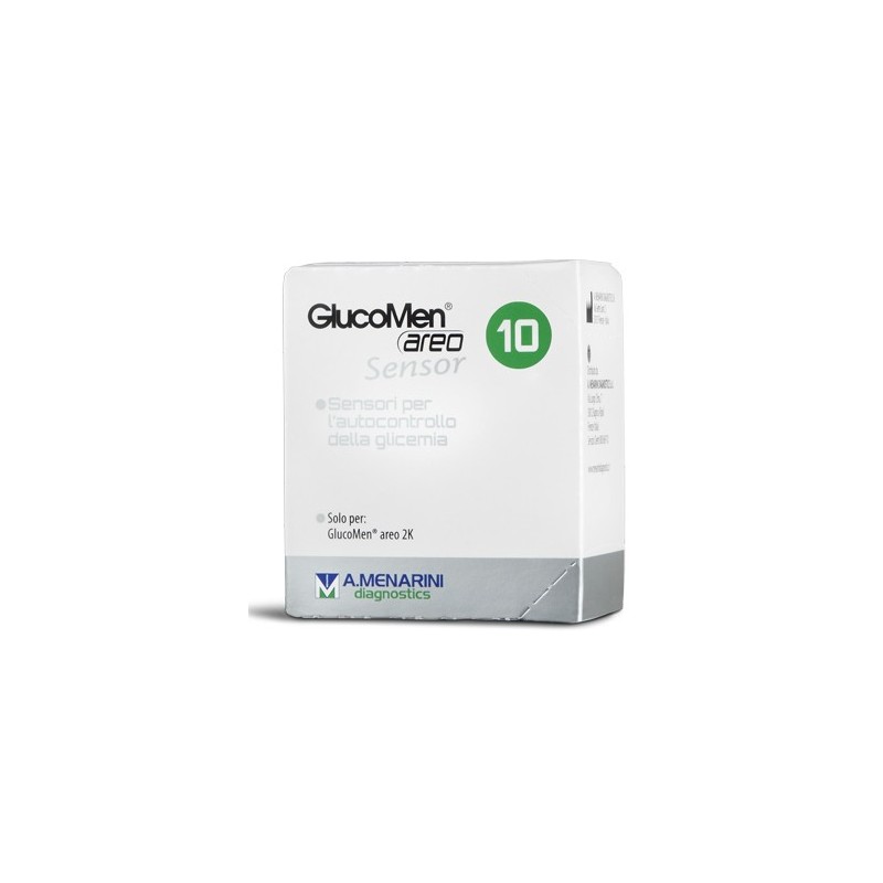 Strisce glucomen areo sensor per analisi del glucosio 10 pezzi