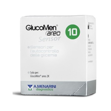 Strisce glucomen areo sensor per analisi del glucosio 10 pezzi