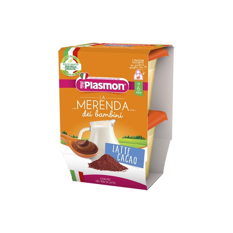 Plasmon la merenda dei bambini merende latte cacao asettico2 x 120 g