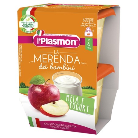 Plasmon la merenda dei bambini sapori di natura mela yogurtasettico 2 x 120 g