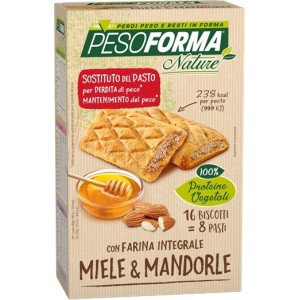 Pesoforma biscotto integr miele mandorle 16 pezzi 33 g