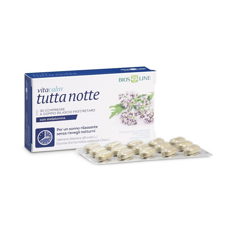 Vitacalm tutta notte con melatonina 30 compresse