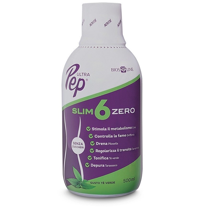 Ultra pep slim 6 zero te' verde 500 ml biosline