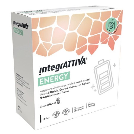 Integrattiva energy 10 fiale da 25ml gusto ananas Integrattiva energy 10 fiale da 25ml gusto ananas