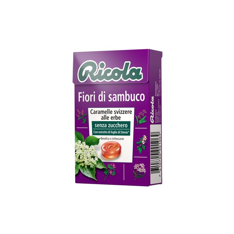 Ricola fiori di sambuco senza zucchero 50 g