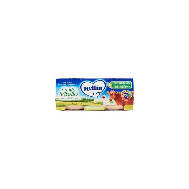 Mellin omogeneizzato pollo vitello con verdure 2 x 80 g
