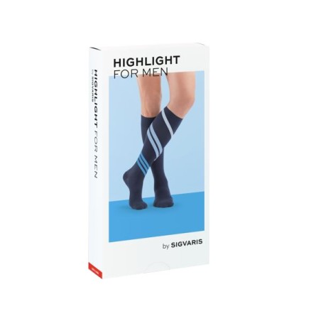 Sigvaris highlight men gambaletto normale punta chiusa blackm