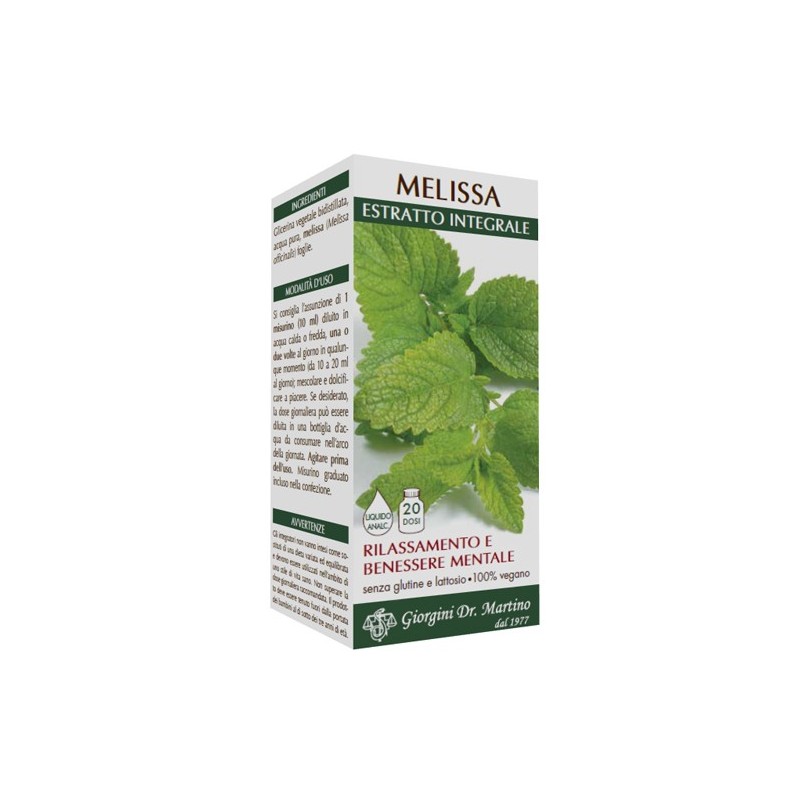 Melissa estratto integrale 200 ml Melissa estratto integrale 200 ml