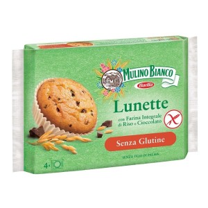 Mulino bianco lunette con farina integrale di riso e gocce di cioccolato 140 g