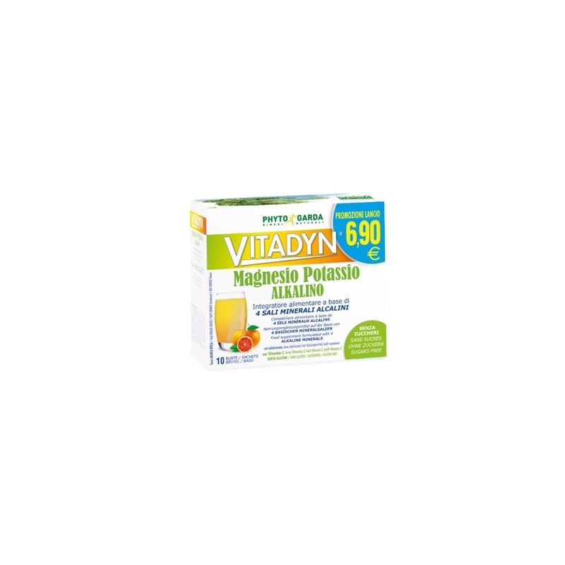 Vitadyn magnesio potassio alkalino senza zucchero 10 bustine