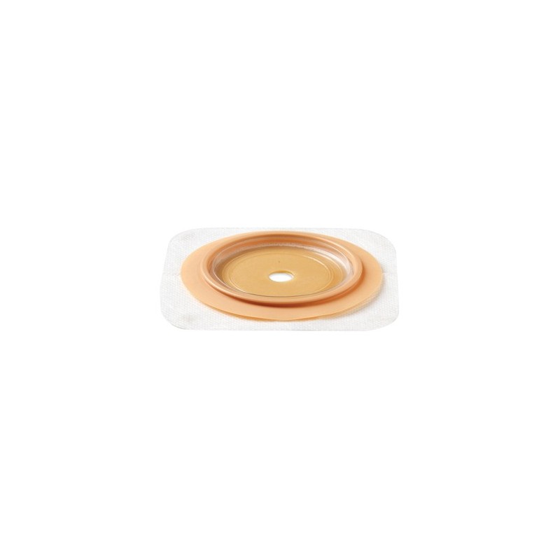 Placca natura+ piana ritagliabile in idrocolloide stomahesive e cerotto poroso flangia 57 mm 5 pezzi Placca natura+ piana ritagliabile in idrocolloide stomahesive e cerotto poroso flangia 57 mm 5 pezzi