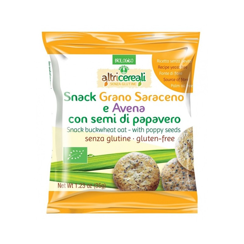 Altricereali snack saraceno e avena con semi di papavero 35g