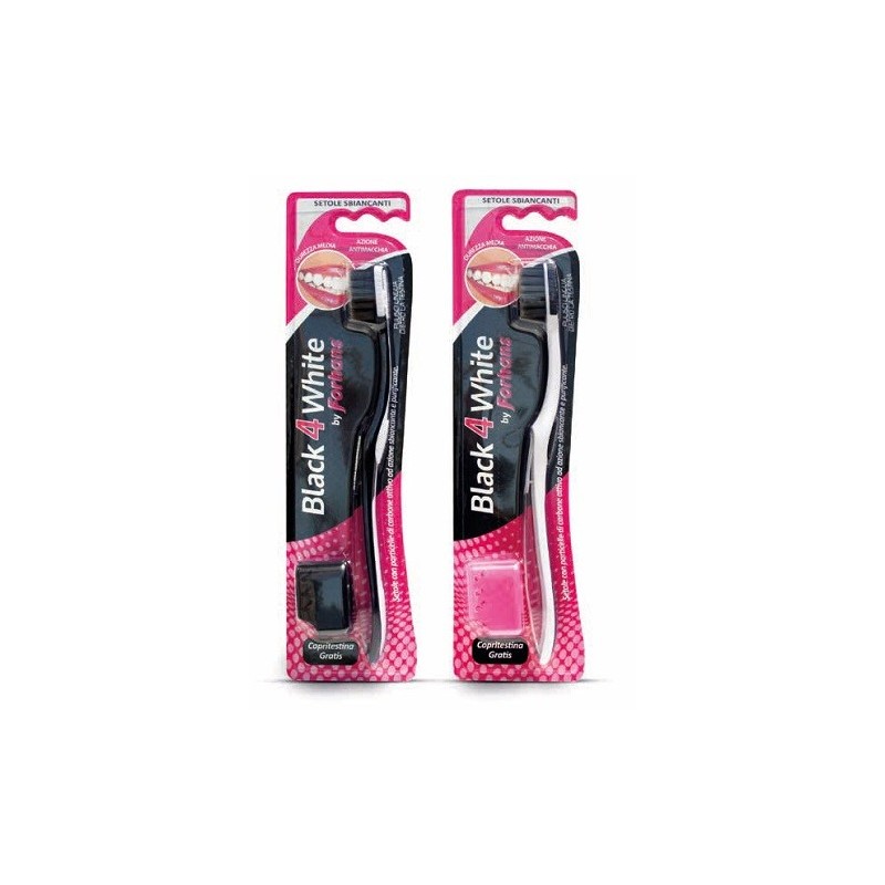 Forhans spazzolino black4white setole carbone