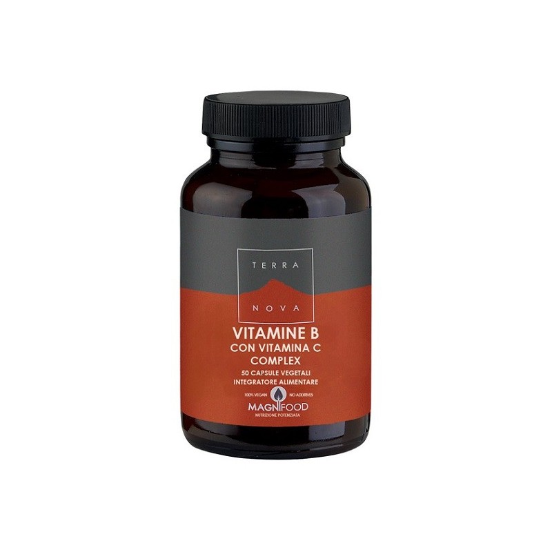Terranova complesso di vitamine b con vitamina c 50 capsule Terranova complesso di vitamine b con vitamina c 50 capsule