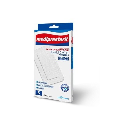 Medicazione post operatoria medipresteril delicata tnt 10x20cm 5 pezzi