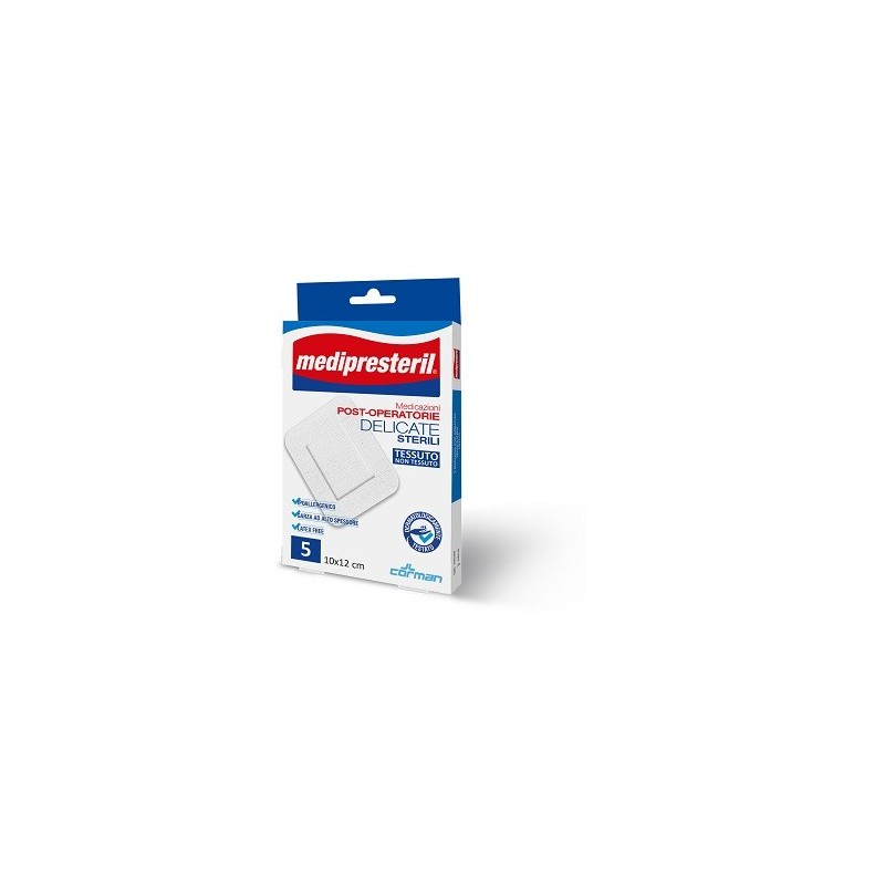 Medicazione post operatoria medipresteril delicata tnt 10x12cm 5 pezzi