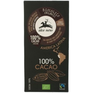 Tavoletta cioccolato extrafondente bio 100% cacao 50 g