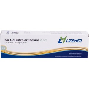 Siringa intra-articolare kd gel acido ialuronico 2,5% ultraone 120 mg/4,8 ml
