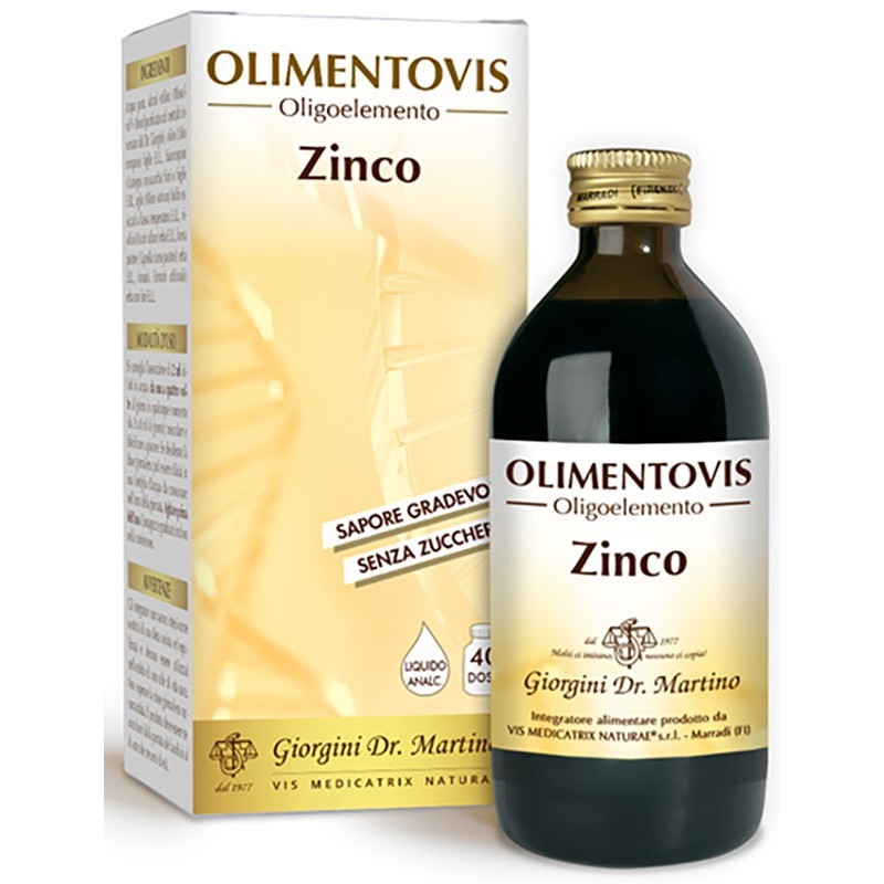 Olimentovis oligoelemento zinco liquido analcolico senza zuccheri 200 ml 40 dosi Olimentovis oligoelemento zinco liquido analcolico senza zuccheri 200 ml 40 dosi
