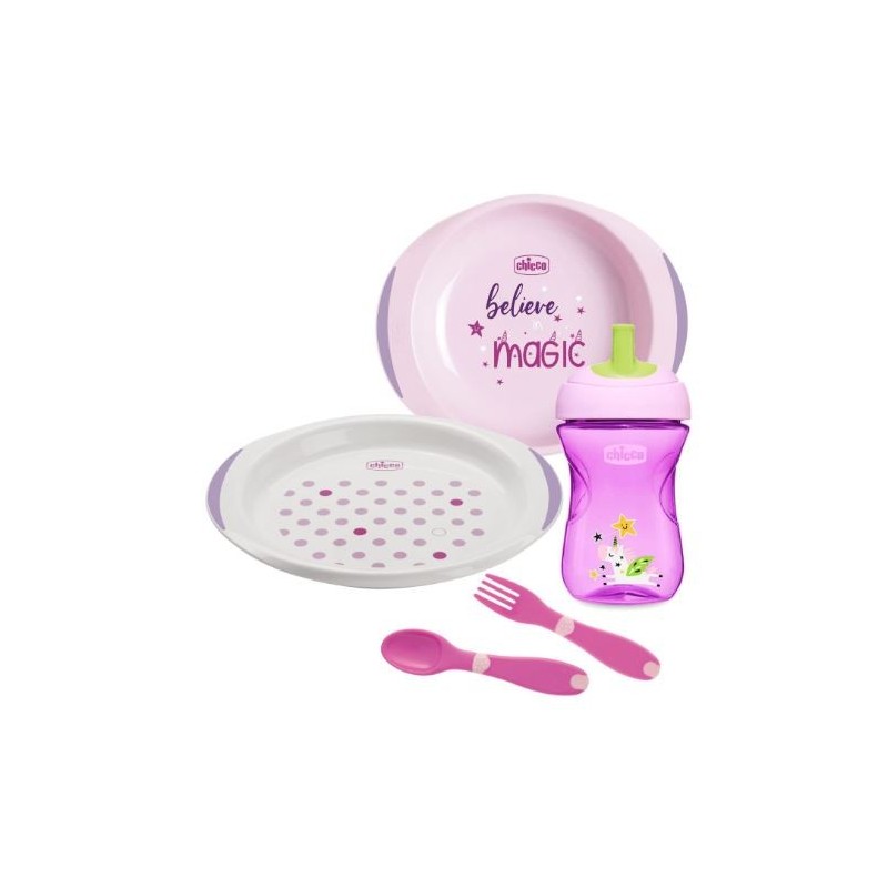Chicco set pappa 12 mesi+ rosa Chicco set pappa 12 mesi+ rosa