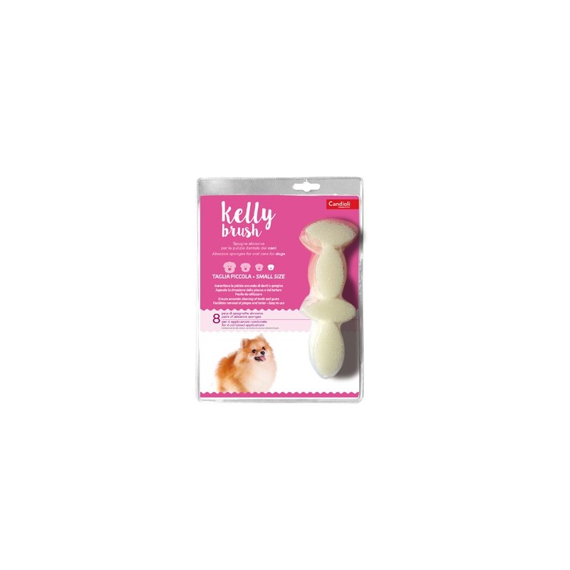 Kelly brush spugnetta abrasiva per cani di taglia piccola 16pezzi Kelly brush spugnetta abrasiva per cani di taglia piccola 16pezzi