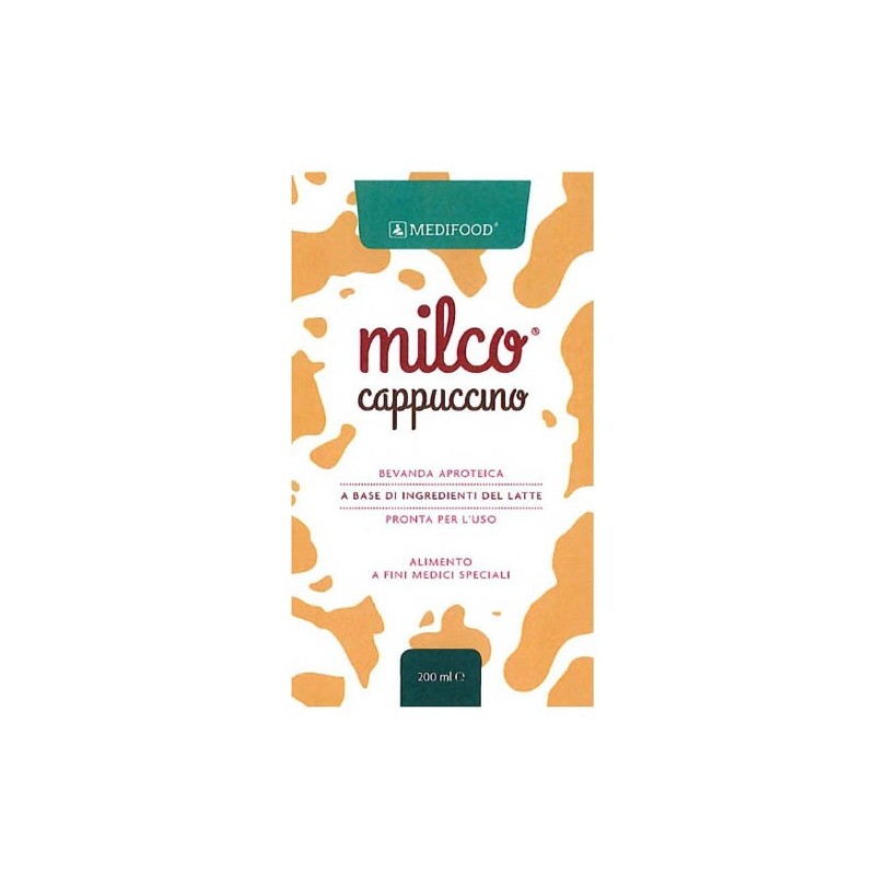 Medifood milco bevanda aproteica cappuccino 6 x 200 ml