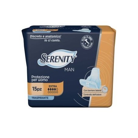 Pannolino serenity light man extra con adesivo o altro fissaggio 15 pezzi