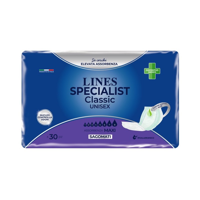 Pannolone per incontinenza lines special classic sagomato maxi 30 pezzi