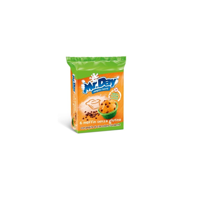 Mr day muffin senza glutine con pepite di cioccolato fondente 6 x 42 g Mr day muffin senza glutine con pepite di cioccolato fondente 6 x 42 g