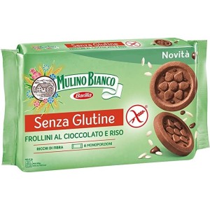 Mulino bianco senza glutine frollini al cioccolato e riso 6monoporzioni da 41,66 g
