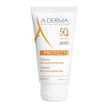 Aderma a-d protect crema senza profumo 50+ 40 ml