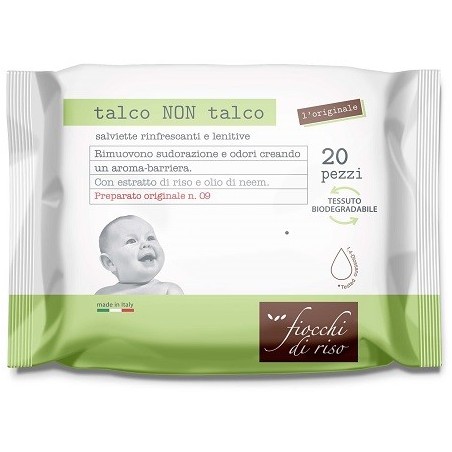 Fiocchi di riso salviette talco non talco